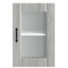 Armario de pared para cocina puerta cristal Lucca gris sonoma 5