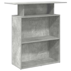 Mostrador de recepción gris hormigón 100x40x104 cm H