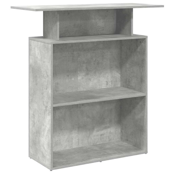 Mostrador de recepción gris hormigón 100x40x104 cm M 2