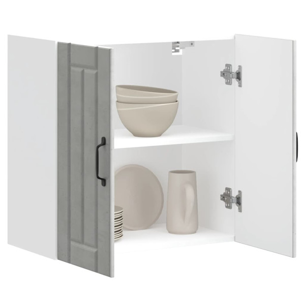 Armario de pared cocina Lucca madera contrachapada gris cemento D