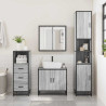 Set de muebles de baño 3 pzas madera contrachapada gris sonoma 3