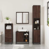 Set de muebles baño 3 pzas madera contrachapada roble marrón 3