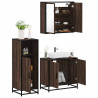 Set de muebles baño 3 pzas madera contrachapada roble marrón 1