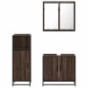Set de muebles baño 3 pzas madera contrachapada roble marrón 5