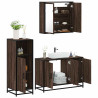 Set de muebles baño 3 pzas madera contrachapada roble marrón 1