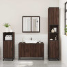 Set de muebles baño 3 pzas madera contrachapada roble marrón 3