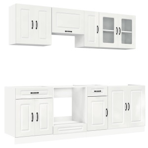 Mueble cocina Kalmar blanco de alto brillo 8 pzas H