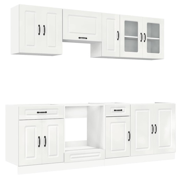 Mueble cocina Kalmar blanco de alto brillo 8 pzas M 2