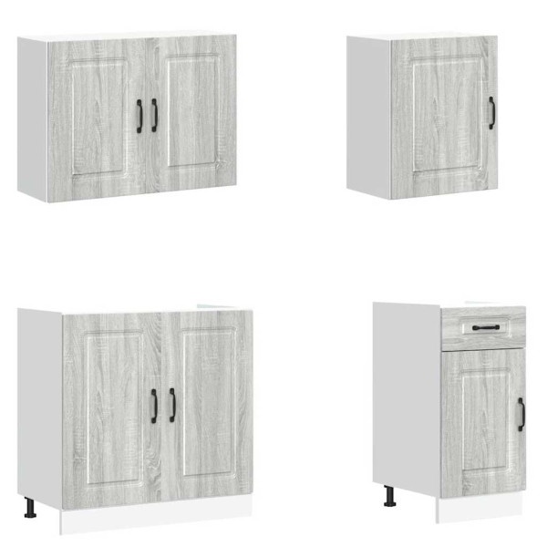 7 peças armário de cozinha conjunto Kalmar cinza sonoma M 4