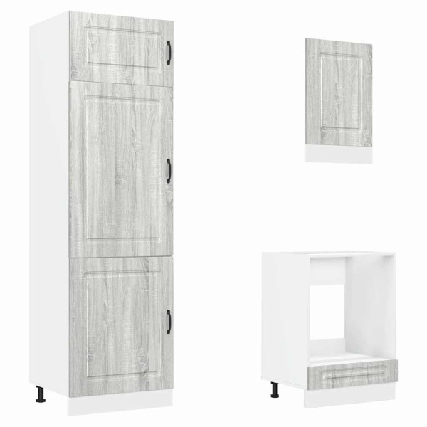 7 peças armário de cozinha conjunto Kalmar cinza sonoma M 5