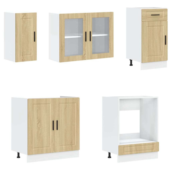 8 peças armário de cozinha conjunto Kalmar sonoma carvalho M 4