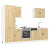 Mueble cocina Kalmar roble sonoma 7 pzas madera contrachapada 1