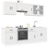 Mueble de cocina Kalmar blanco 8 piezas madera contrachapada 1