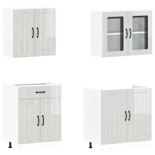 Mueble cocina Kalmar blanco de alto brillo 4 pzas M 4