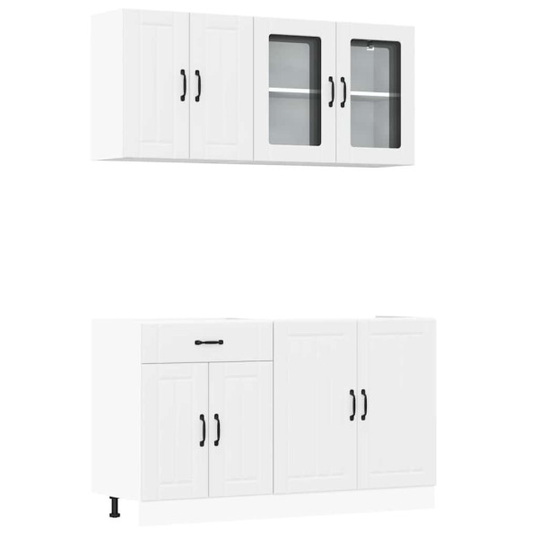 4 peças armário de cozinha conjunto Kalmar branco M 2