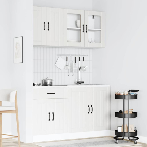 Mueble de cocina Kalmar blanco 4 piezas madera contrachapada M 3
