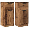 Aparadores 2 uds madera ingeniería madera envejecida 30x30x70cm 2