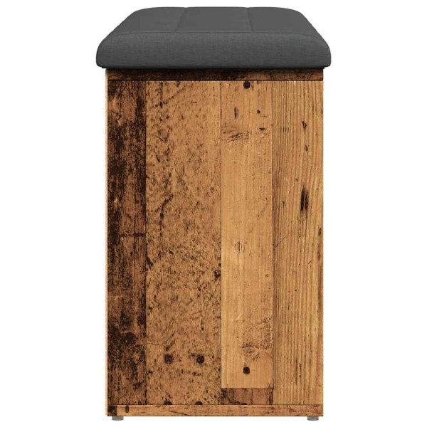 Banco zapatero madera de ingeniería madera vieja 102x32x50 cm M 5