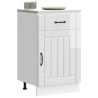 Mueble bajo de cocina Lucca blanca de alto brillo 1