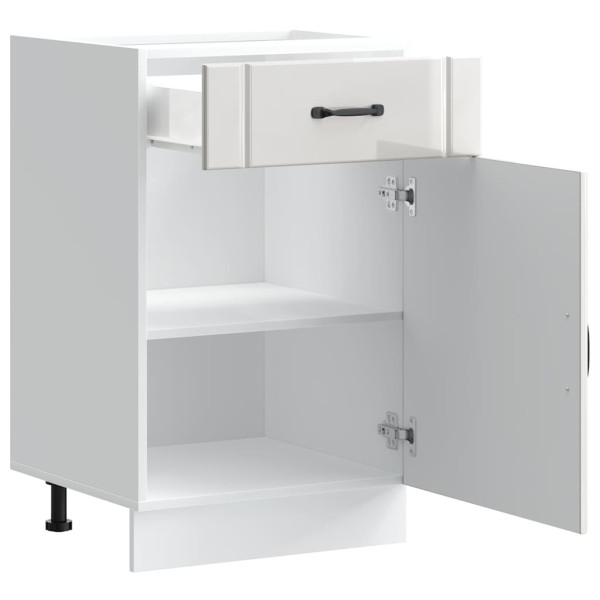 Mueble bajo de cocina Lucca blanca de alto brillo M 5