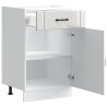Mueble bajo de cocina Lucca blanca de alto brillo 5