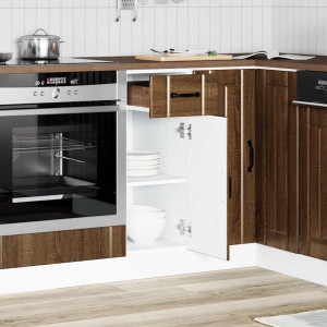Mueble bajo de cocina Lucca roble marrón H