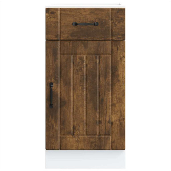 Mueble bajo de cocina Lucca roble ahumado M 4