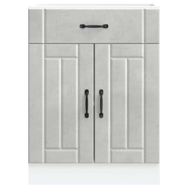 Mueble bajo de cocina Lucca madera contrachapada gris cemento M 4