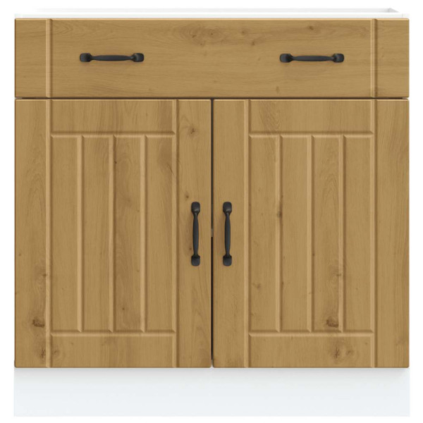 Mueble bajo de cocina Lucca roble artesanal M 3