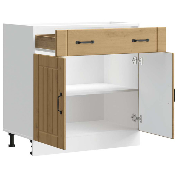 Mueble bajo de cocina Lucca roble artesanal M 4