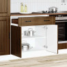 Mueble bajo de cocina Lucca roble marrón 1