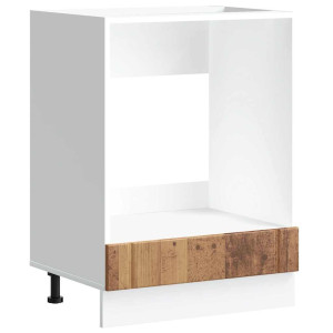 Armario de horno Lucca madera contrachapada madera antigua H