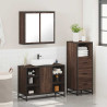 Set de muebles baño 3 pzas madera contrachapada roble marrón 4
