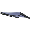 Toldo motorizado com caixa 350x250 cm azul e branco 3