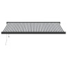 Toldo retráctil aluminio y tela gris antracita y blanco 4x3 m 3