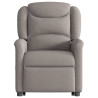 Sillón reclinable elevable tela gris taupe 5