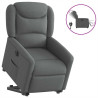 Sillón eléctrico reclinable elevable de tela gris oscuro 1
