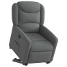Sillón eléctrico reclinable elevable de tela gris oscuro 3
