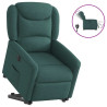 Sillón eléctrico reclinable elevable de tela verde oscuro 1