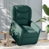 Sillón eléctrico reclinable elevable de tela verde oscuro 2