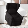 Sillón reclinable de masaje elevable tela negro 2