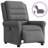 Sillón reclinable eléctrico de tela gris oscuro 1