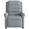 Sillón reclinable de masaje eléctrico tela gris claro 5