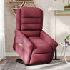 Poltrona de massagens reclin. elevatória tecido vermelho tinto 3