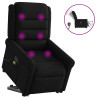 Sillón de masaje eléctrico reclinable elevable tela negro 1
