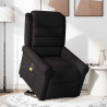 Sillón de masaje eléctrico reclinable elevable tela negro 3