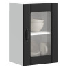 Armario pared cocina puerta de cristal Lucca negro 1