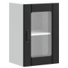 Armario pared cocina puerta de cristal Lucca negro 2