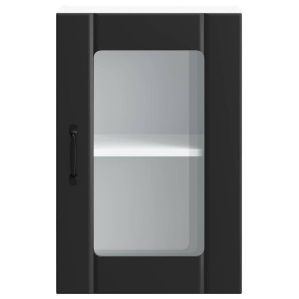 Armario pared cocina puerta de cristal Lucca negro M 5