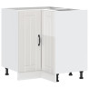 Mueble bajo esquina de cocina Lucca alto brillo blanco 2